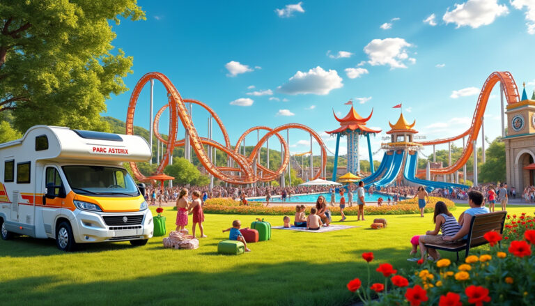 découvrez le parc astérix d'une manière unique en explorant ses attractions fabuleuses à bord de votre camping-car. profitez de la liberté de la route tout en vivant une aventure inoubliable dans l'univers d'astérix et obélix. idéal pour les familles et les amateurs de sensations fortes !