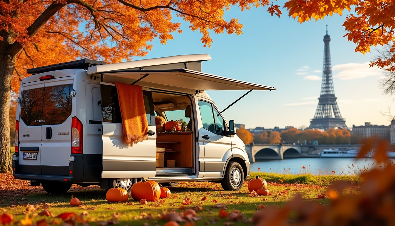 partez à l’aventure le temps d’un week-end d’automne en van aménagé ! découvrez paris et chantilly autrement, savourez la liberté de la route et vivez une escapade inoubliable au cœur de l’automne.