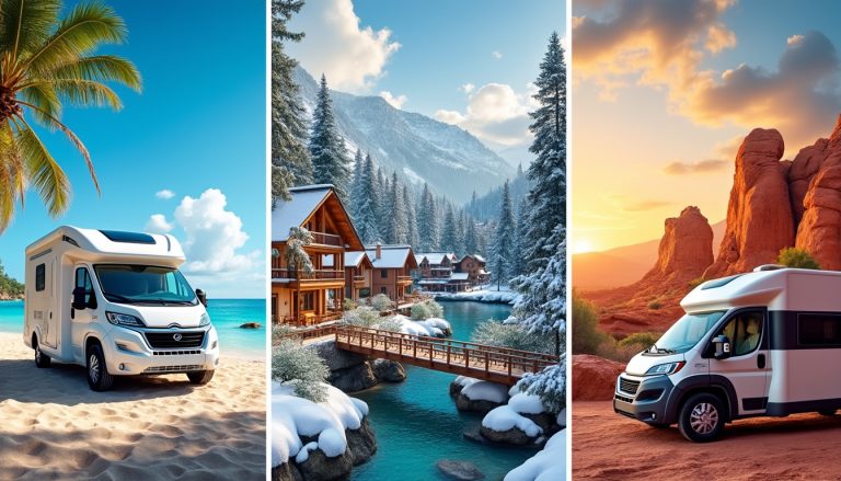 découvrez les meilleures destinations pour un voyage en camping-car en décembre et profitez pleinement de vos vacances hivernales.