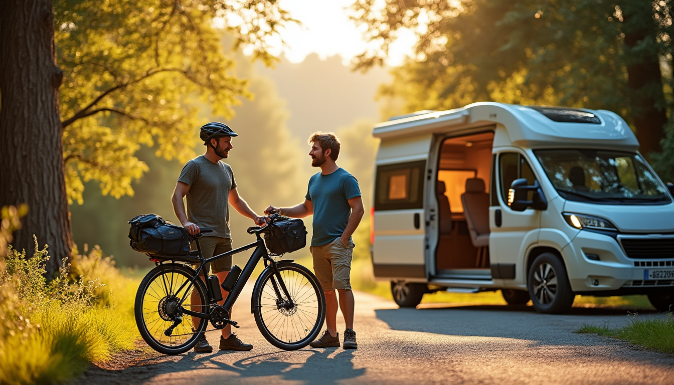découvrez l'histoire fascinante d'un passionné de vélo et de camping-car, explorant la liberté sur deux roues et quatre roues à la croisée des chemins.